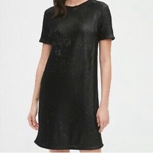 GAP | Dresses | Nwot Gap Black Sequin T Shirt Sheath Dress Sz 4 | Poshmark